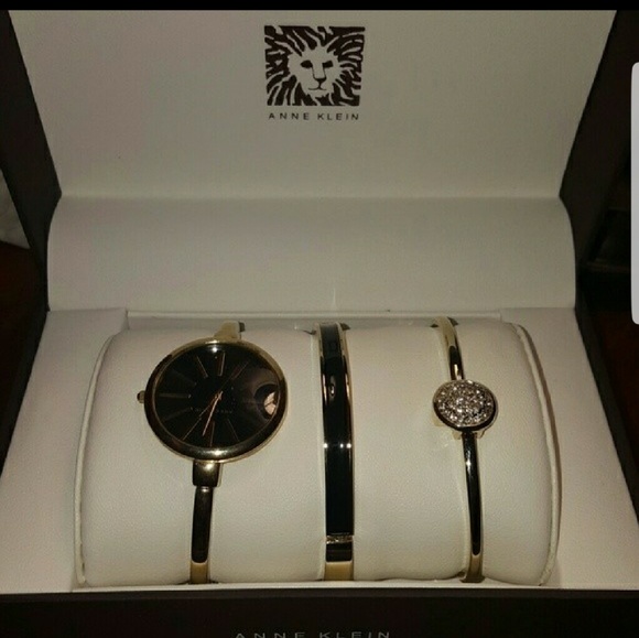 Anne Klein Gold Ladies Watch Set - Picture 3 of 5
